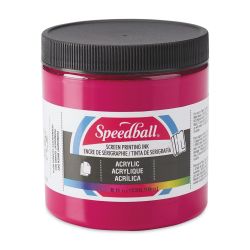 Speedball Permanent Acrylic Screen Printing Ink - Process Magenta, 8 oz