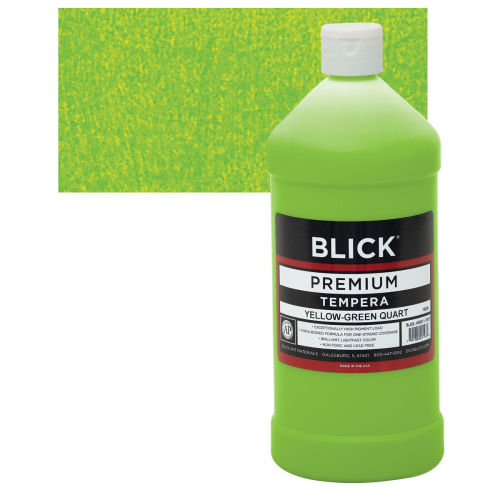 Blick Premium Grade Tempera - Yellow-Green, Quart