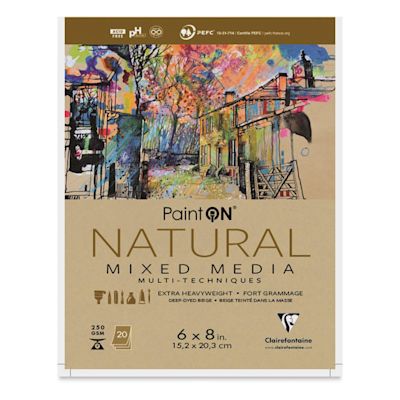 Clairefontaine Painton Mixed Media Pad - Natural, 6