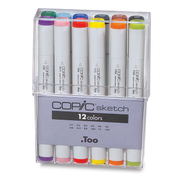 Copic Sketch Marker Set - Basic Colors, Set of 12