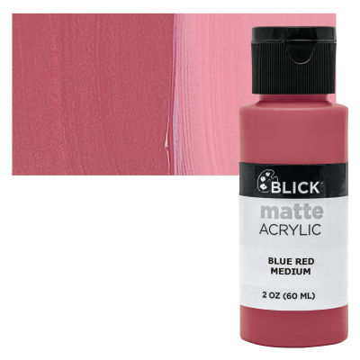 Blick Matte Acrylic - Blue Red Medium, 2 oz bottle