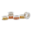 Colored Copper Wire Pack - 26 Gauge x ft, Copper, Gold, and Silver (2 spools each color)