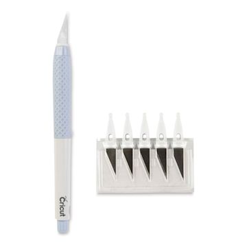 Open in modal - Cricut TrueControl Knife Kit (TrueControl Knife shown with replacement blades)