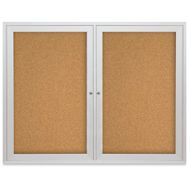 Enclosed Indoor/Outdoor Cork Bulletin Board