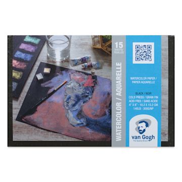 Open in modal - Van Gogh Black Watercolor Paper Pad - 4" x 6", front cover