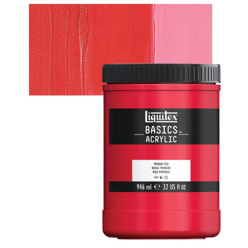 Liquitex Basics - Vivid Red Orange, 4 oz tube