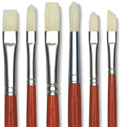 Da Vinci Maestro 2 Hog Bristle Brushes - Assortment of 6 different brushes shown