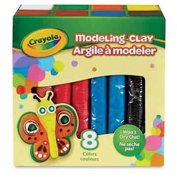 Open in modal - Crayola Modeling Clay - Assorted Colors, 2 lb, Set of 8, front of the packaging