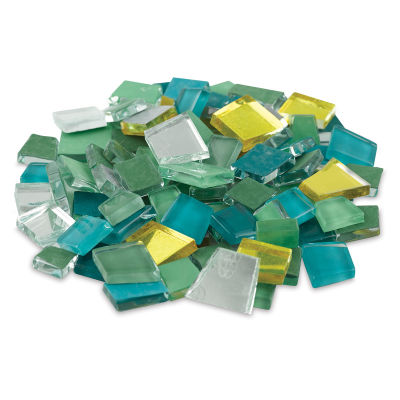 Crafter's Cut Pre-Cut Glass Mosaic Tiles - Assorted shapes and colors of Solstice Tile Assortment