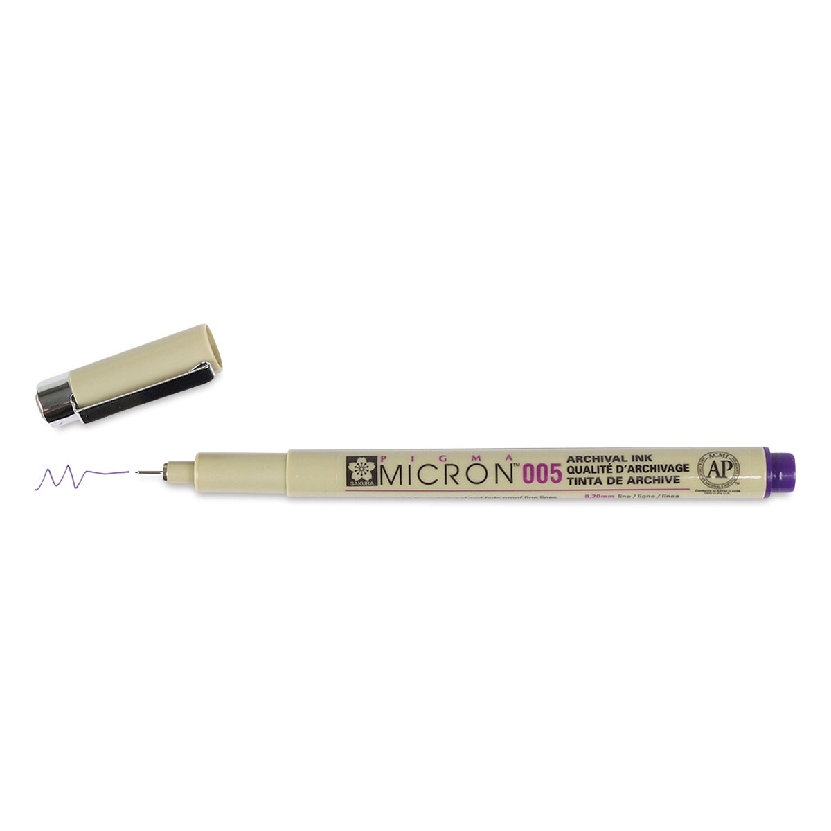 Pigma Micron Pens 005 .2mm 6/Pkg-Black, Blue, Green, Red, Purple