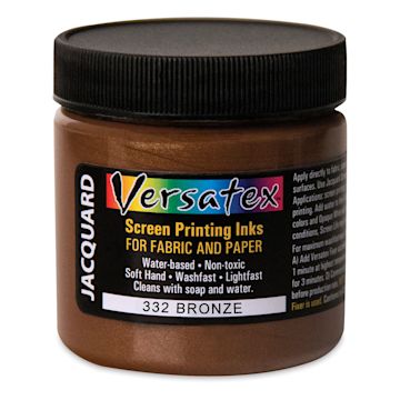 Open in modal - Jacquard Versatex Screen Printing Ink - Pearlized Bronze, 4 oz jar