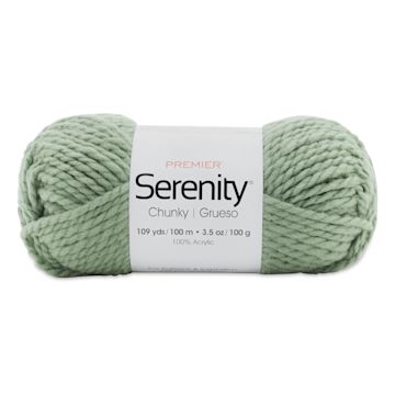 Open in modal - Premier Yarn Serenity Chunky Solids Yarn - Moss, 109 yds