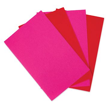 Open in modal - John Bead GoodFelt Beading Foundation - Red and Pink, 4 Sheets, 5" x 8" out of packaging