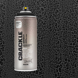 Montana Crackle Effect Spray - Traffic Black, 11 oz (Spray can with swatch)
