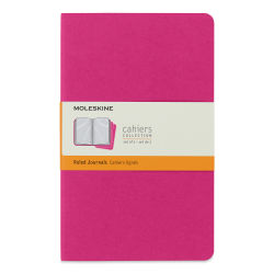 Moleskine Cahier Journals - 8-1/4" x 5", Ruled, Kinetic Pink, Pkg of 3