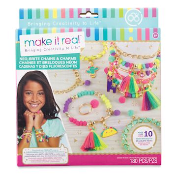 Open in modal - Make it Real Neo-Brite Chains & Charms Kit - Front of package
