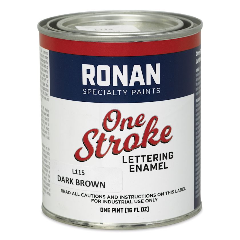 Ronan One Stroke Lettering Enamel Dark Brown, Pint BLICK Art Materials