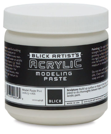 Blick Artists' Acrylic Modeling Paste - Front view of 16 oz Jar