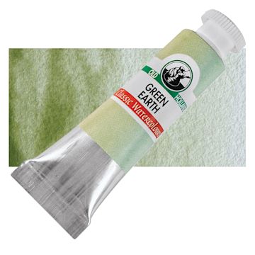 Open in modal - Old Holland Classic Artist Watercolor - Green Earth, 6 ml tube and swatch