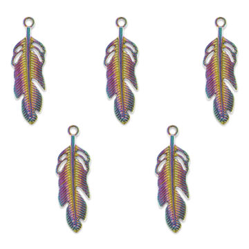 Forever In Time Metal Charms - Feather