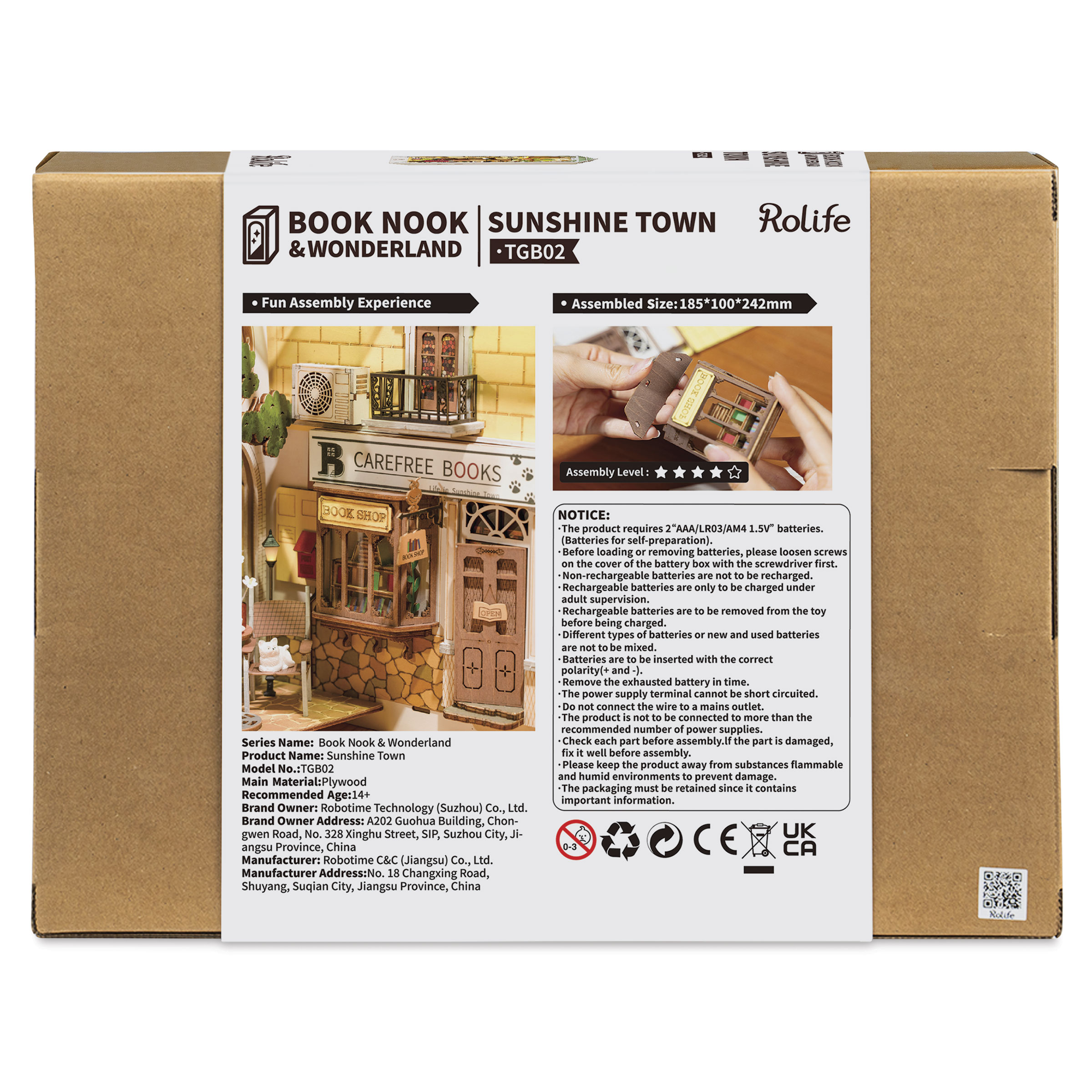 Rolife Sunshine Town DIY Book Nook Kit | BLICK Art Materials