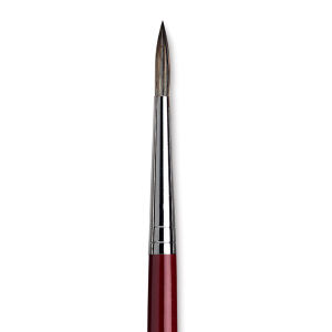 Da Vinci Black Sable Brush - Round, Long Handle, Size 10