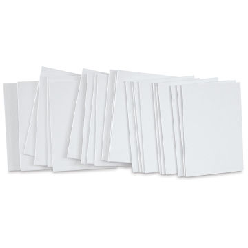 Blick Economy Cotton Canvas Panel Classroom Pack - 5" x 7",  Class Pack of 24 fanned out