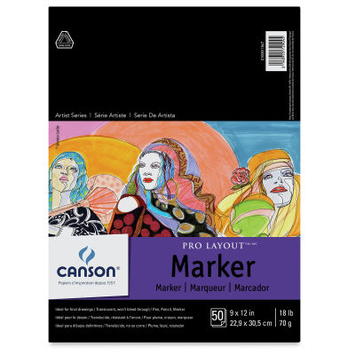 Canson Pro-Layout Marker Paper - 9" x 12", 50 Sheets