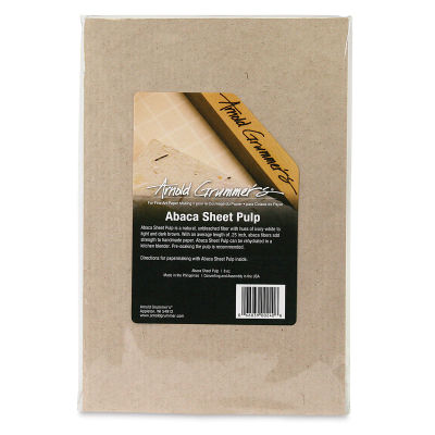 Pre-Cut Abaca Sheet Pulp - Top view of package with label