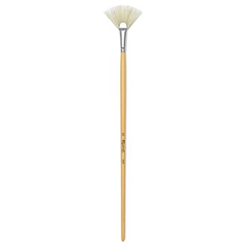 Open in modal - Raphaël D'Artigny Interlocked White Bristle Brush - Fan brush shown upright