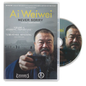 Ai Weiwei: Never Sorry DVD - Front view of package with DVD partially visible