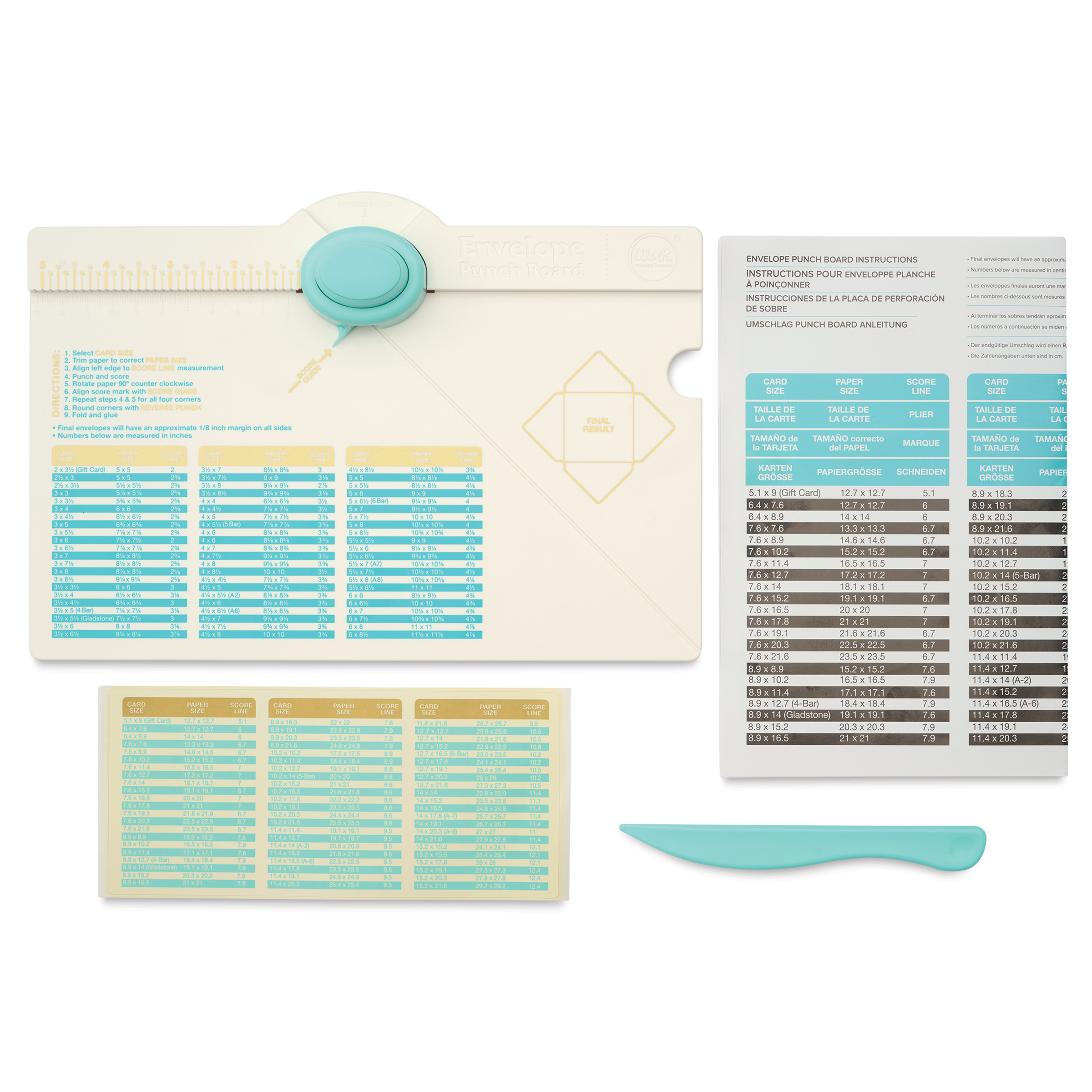 We R Memory Keepers Envelope Punch Board Template | BLICK Art