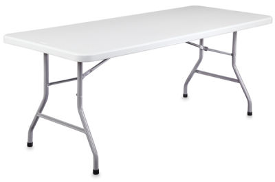 Folding Tables - Left Angled view of Rectangular table
