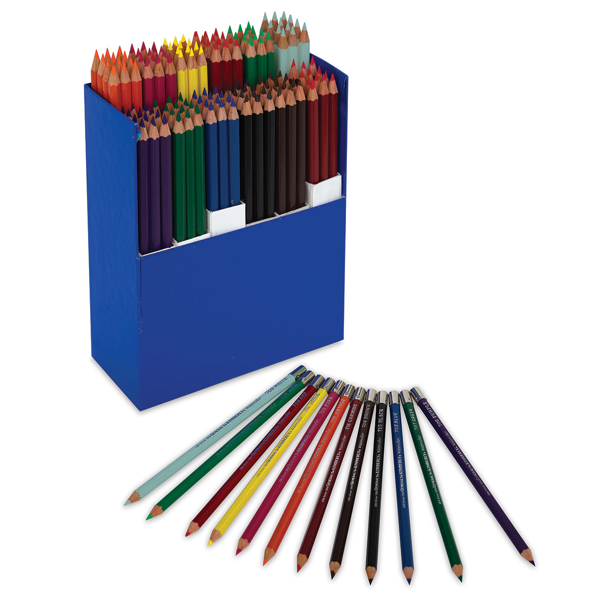 General's Kimberly Watercolor Pencil Set - Assorted Colors, Classroom Pack,  Set of 144