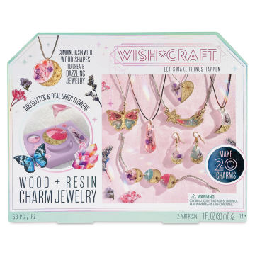 WishCraft Wood + Resin Charm Jewelry Kit (front of packaging)