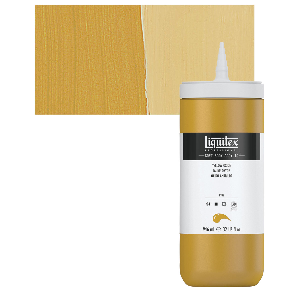 Liquitex Soft Body Artist Acrylics - Yellow Light Hansa, 59 ml bottle