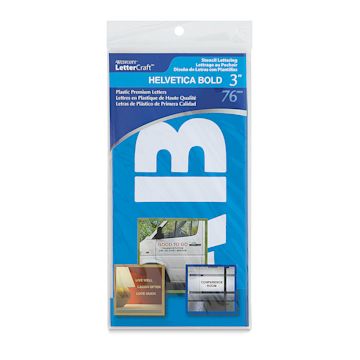 Open in modal - Westcott BetterLetter Plastic Letter Stencils - 3", Capital Only, Helvetica Bold