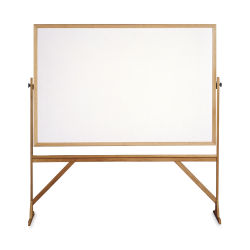 Ghent Chalkboard - 6 ft x 4 ft, White, Wood Frame, Reversible Markerboard