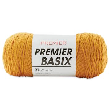 Open in modal - Premier Yarn Basix Worsted Yarn - Goldenrod