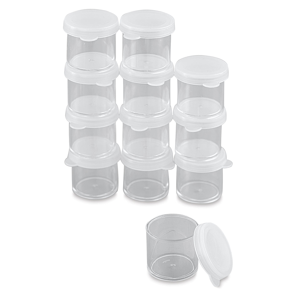 DecorRack 12 Plastic Mini Containers with Lids, 1oz, Macao