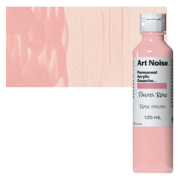 Tri-Art Art Noise Permanent Acrylic Gouache - Pastel Rose, 120 ml, Bottle with swatch