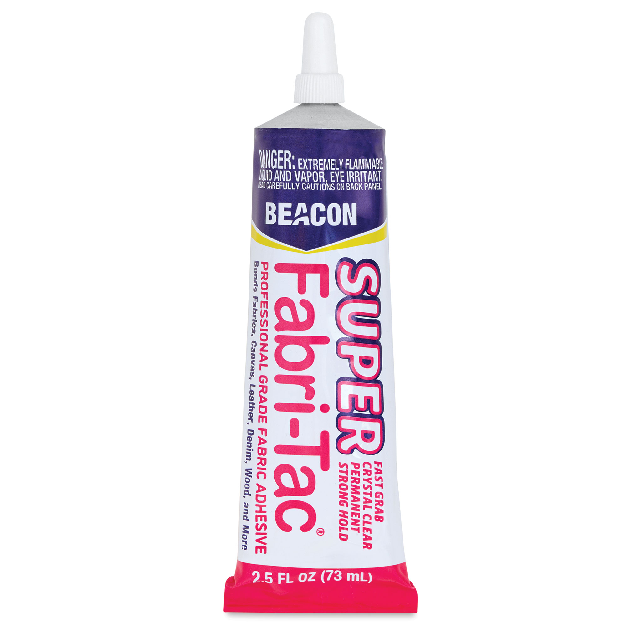 Beacon Fabri-Tac Premium Fabric Glue - Quick Drying, Crystal Clear, Permanent - for Fabrics, Canvas, Lace, Wood and More, 2-Ounce, 12-Pack