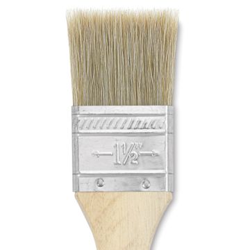 Open in modal - Blick Economy White Bristle Brush - Gesso, 1 1/2" close up