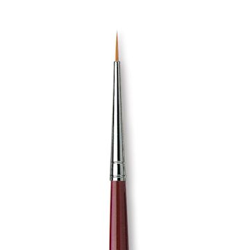 Open in modal - Da Vinci Kolinsky Red Oil Sable Brush - Round, Long Handle (close-up)