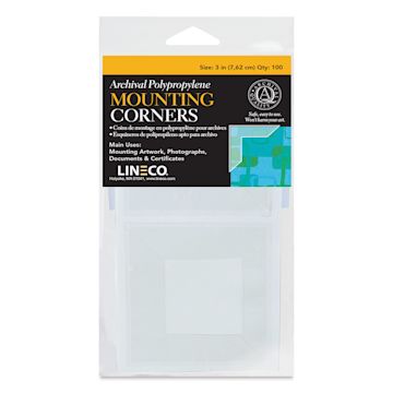 Open in modal - Lineco Mounting Corners - 3", Clear, Box of 100