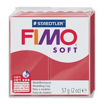 Open in modal - Staedtler Fimo Soft Polymer Clay - 2 oz, Cherry Red - front of packaging