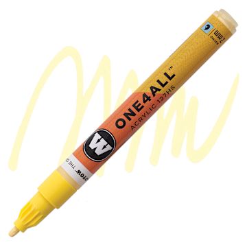 Open in modal - Molotow One4All Acrylic Marker - 2 mm Tip, Vanilla Pastel, Bullet Tip marker and swatch