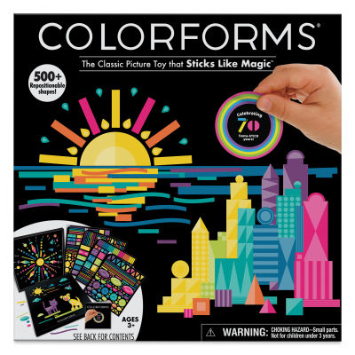 Colorforms Cling Vinyl Play Set - 70th Anniversary, front of the packaging