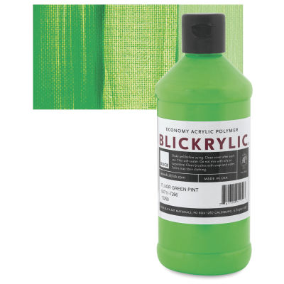 Blickrylic Student Acrylics - Fluorescent Green, Pint