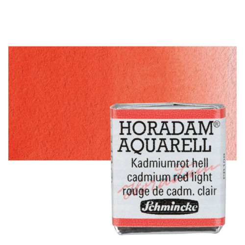 Schmincke Horadam Watercolor Cadmium Red Middle Half-Pan